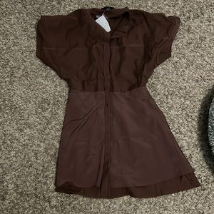 Forever 21- brown woven dress. Size Large, brand new, tags included.